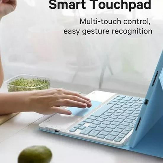 Compatible Bluetooth Keyboard Case for 2025 iPad11 A16, 10th Gen 10.9" with Pen Slot and Backlit Touchpad