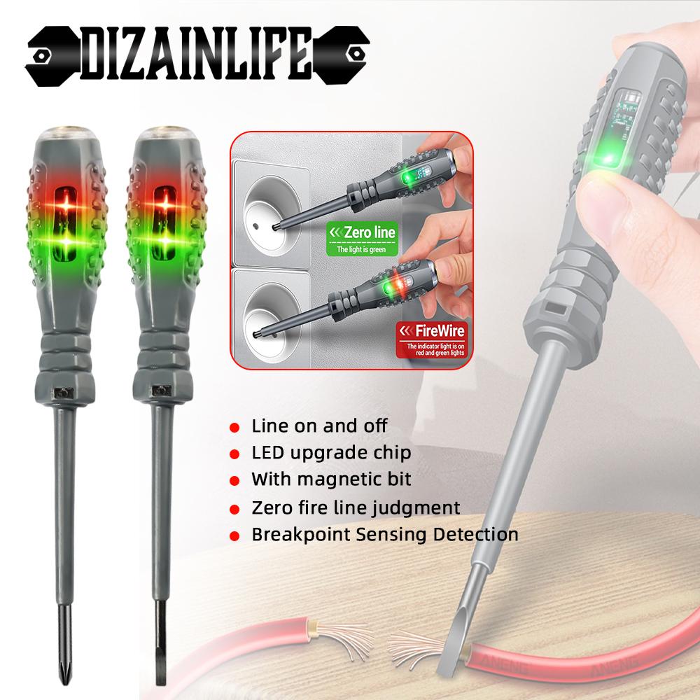 

Multi-functional Electrician Screwdriver Pencil Meter Electric AC Neon Bulb Word Induction Test Pen Voltage Tester Pen Tools
