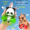 Cartoon Capybara Panda Hand-Pressed Hand-Cranked Small Fan Dormitory Mini Student Portable Hand-Held Manual Small Summer Fan