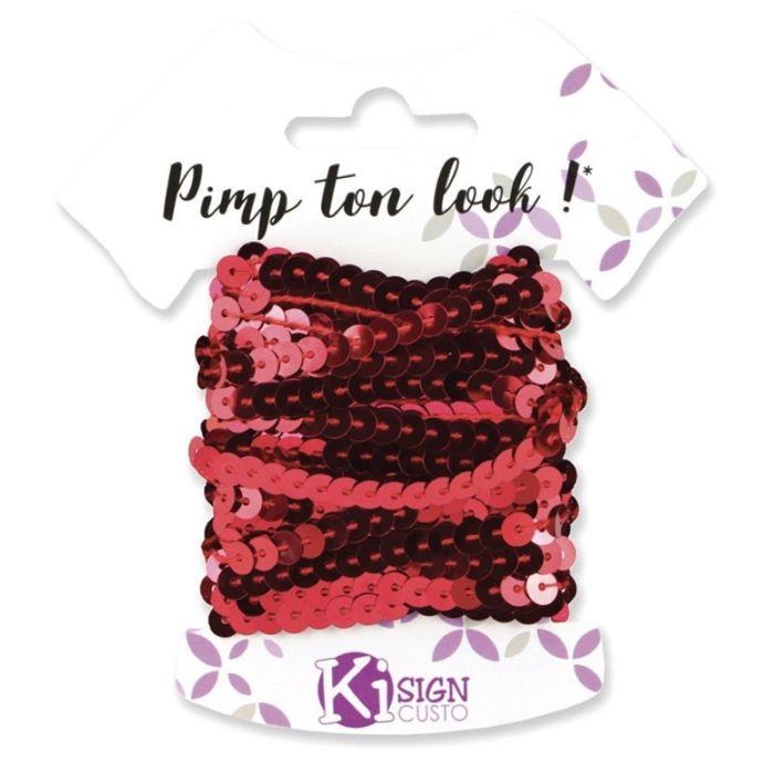Graine Créative - Ruban Sequins Grenadine 6m Largeur 6 mm