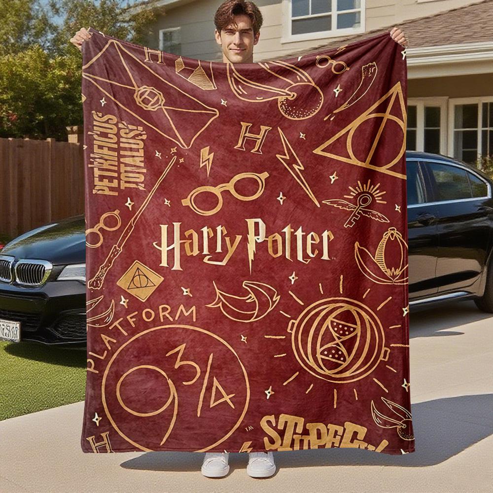 1pc Petrificus Totalus Harry Potter Platform 3 4 Outdoor Flannel Throw Blanket All Season Soft Warmth,Home Decor 1031048