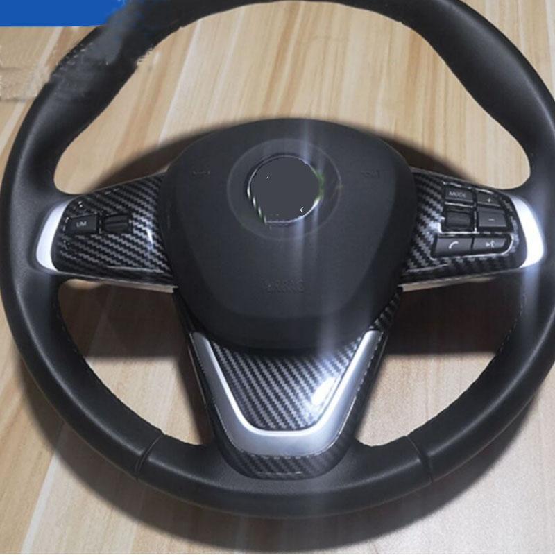 Für BMW X1 Auto Lenkradschalter Knopf Paillettenabdeckung Innendekoration mit Lenkradpailletten befestigt.