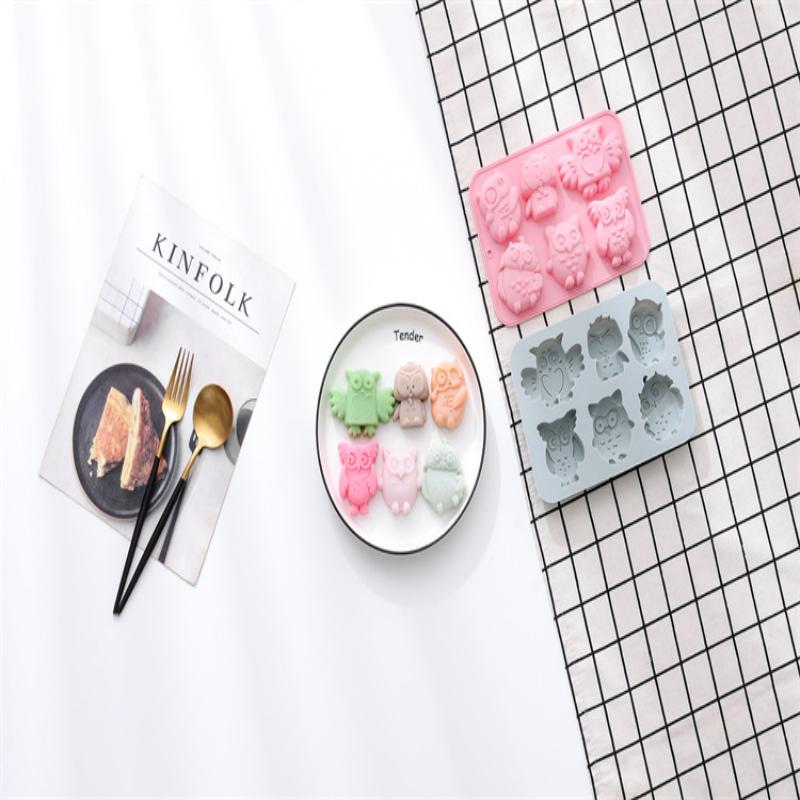 3D Owl Silicone Molds For Cake Gummy Jello Ice Cube Soap Mold Crayon Cake Decoration Soap Molds Silicone Baking Mould