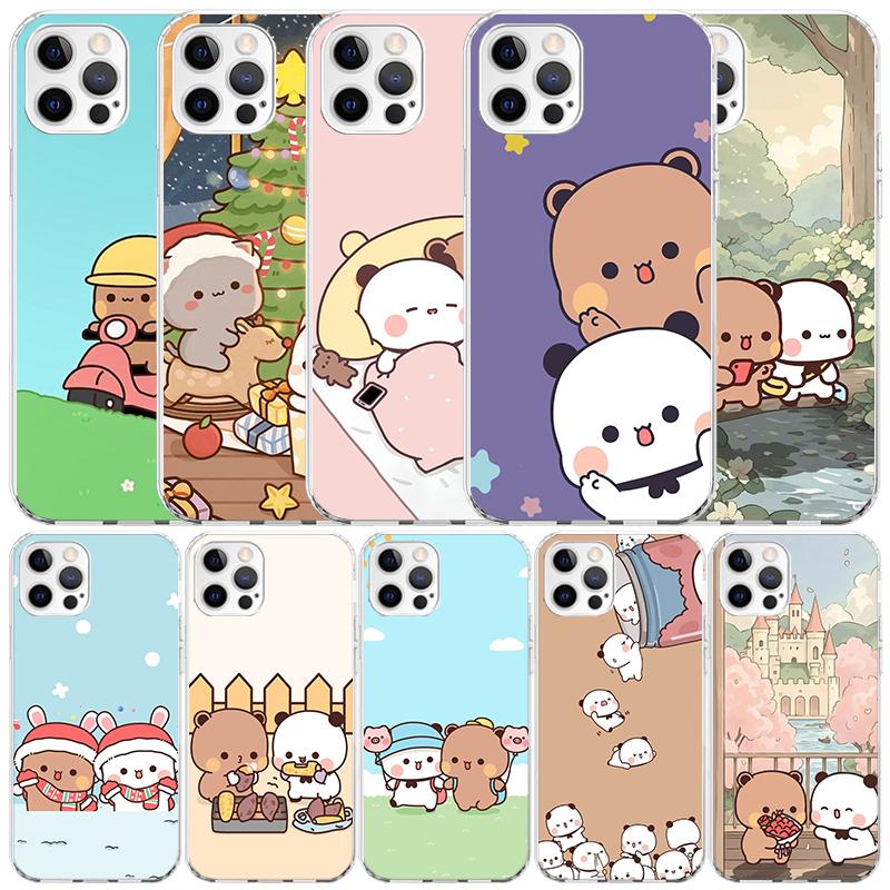 Bubu Dudu Cartoon Cute Soft Cover for iPhone 16 17 Air 15 14 Pro Max 16E Phone Case 13 Mini 12 11 7 SE 8 Print Pattern Fit Cases