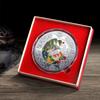 Rabbit Year Commemorative Badge, 1000g, color printed, kilogram badge, Jade Rabbit Offering Auspiciousness, commemorative badge, collectible ornament
