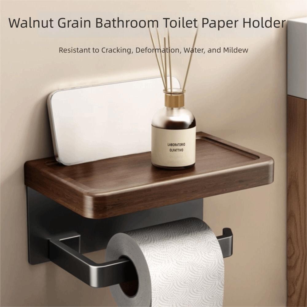 Holzmaterial Wandmontierter Toilettenpapierhalter Badezimmer-Taschentuchrollenhalter Badezimmerwaschbecken
