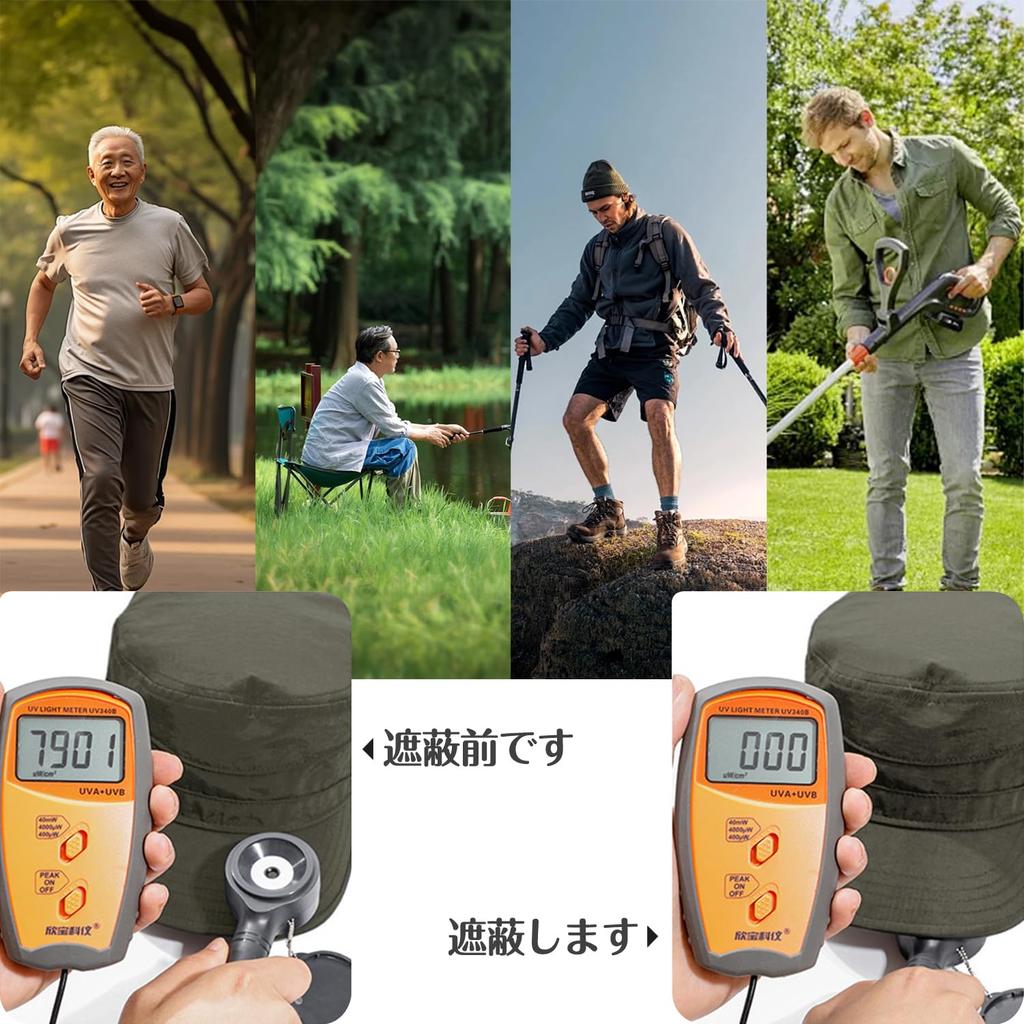 Dunluluoyin Work Casual UV Solid Perfect for and Outdoor Light Gray Men's Cap, Hat, Protection, Lightweight, Breathable, Quick-Drying, Summer, Color,