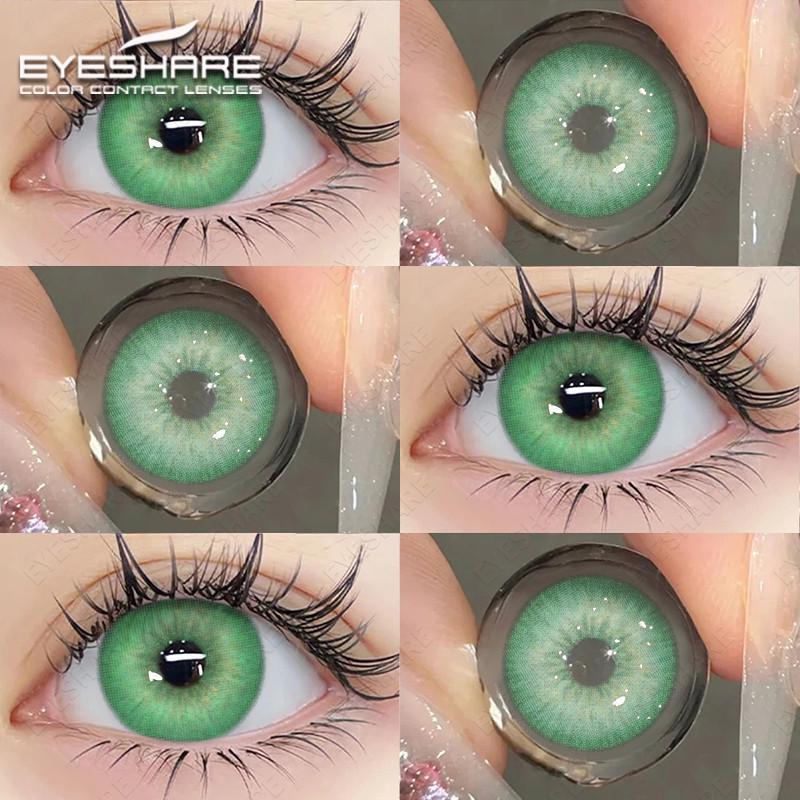 Eyeshare 1 Pair Holland Yearly Contact Lenses Blue Colored Eye Contacts Natural Gray Pupils For Men