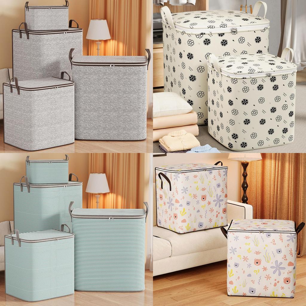 Clothing Storage Bag With Nonwoven Fabric Large Capacity For Closet Organization And Moving