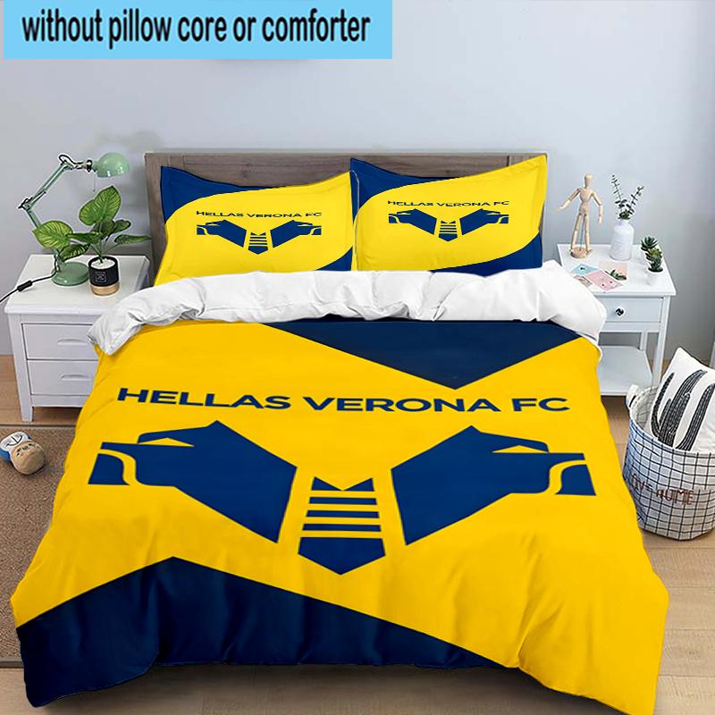 3PCS Hellas-Verona Crest Bedding Set,Including 1pc Duvet Cover And 2pcs Pillowcases Perfect for Bedroom, Dormitory, Fan Christmas Gift