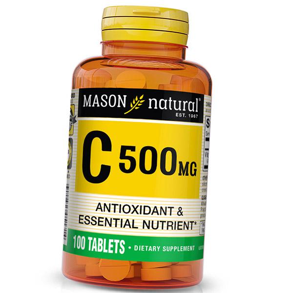 Vitamin C Tablets, Vitamin C 500, Mason Natural 100tab (36529033)