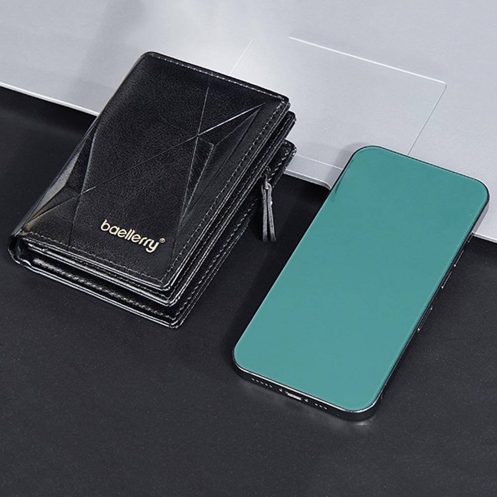 Soft Male Leather Purse PU Leather Men Card Holder Contracted Men's Short Wallet Men