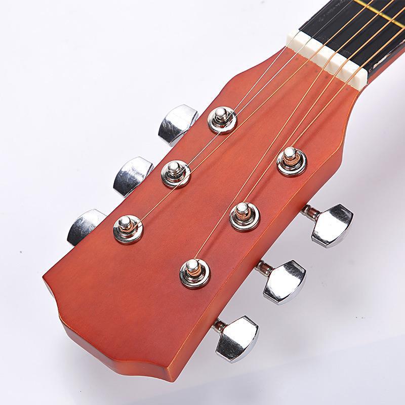 38-inch Wooden Folk Guitar for Beginner Practice
