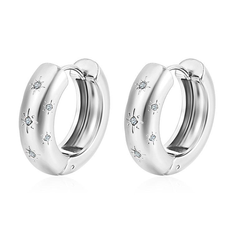 

Серьги в стиле ретро с бриллиантами, круглые, простые, восьмиугольные, со звездами, модные, легкие, роскошные, универсальные, женские, с пряжками