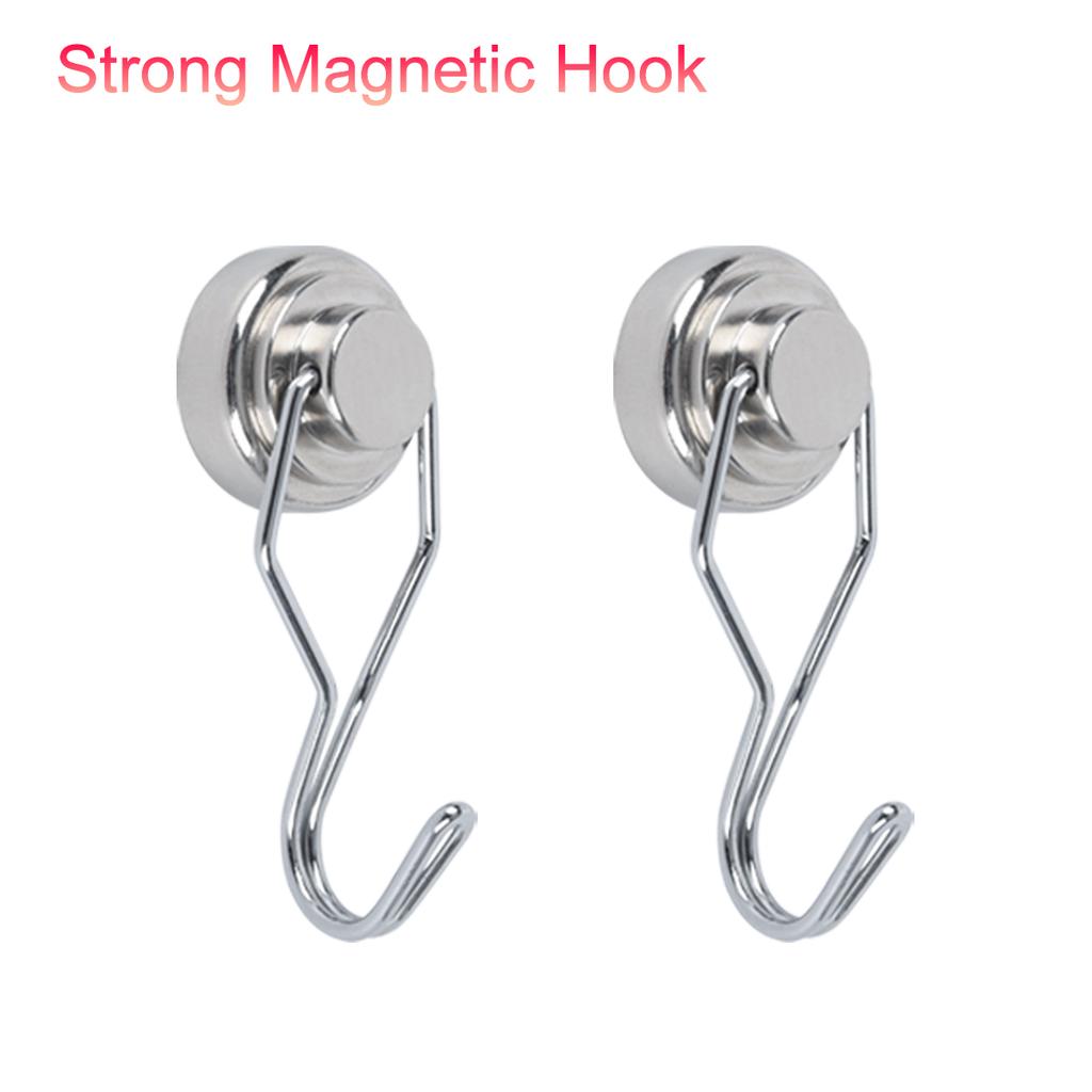 Mocne Haczyki Magnetyczne Wieszak Neodymowy Obrotowy Haczyk Magnesy do Przechowywania Ściennego Dekoracja Organizer Kuchenny Wieszanie Banerów Billboardów