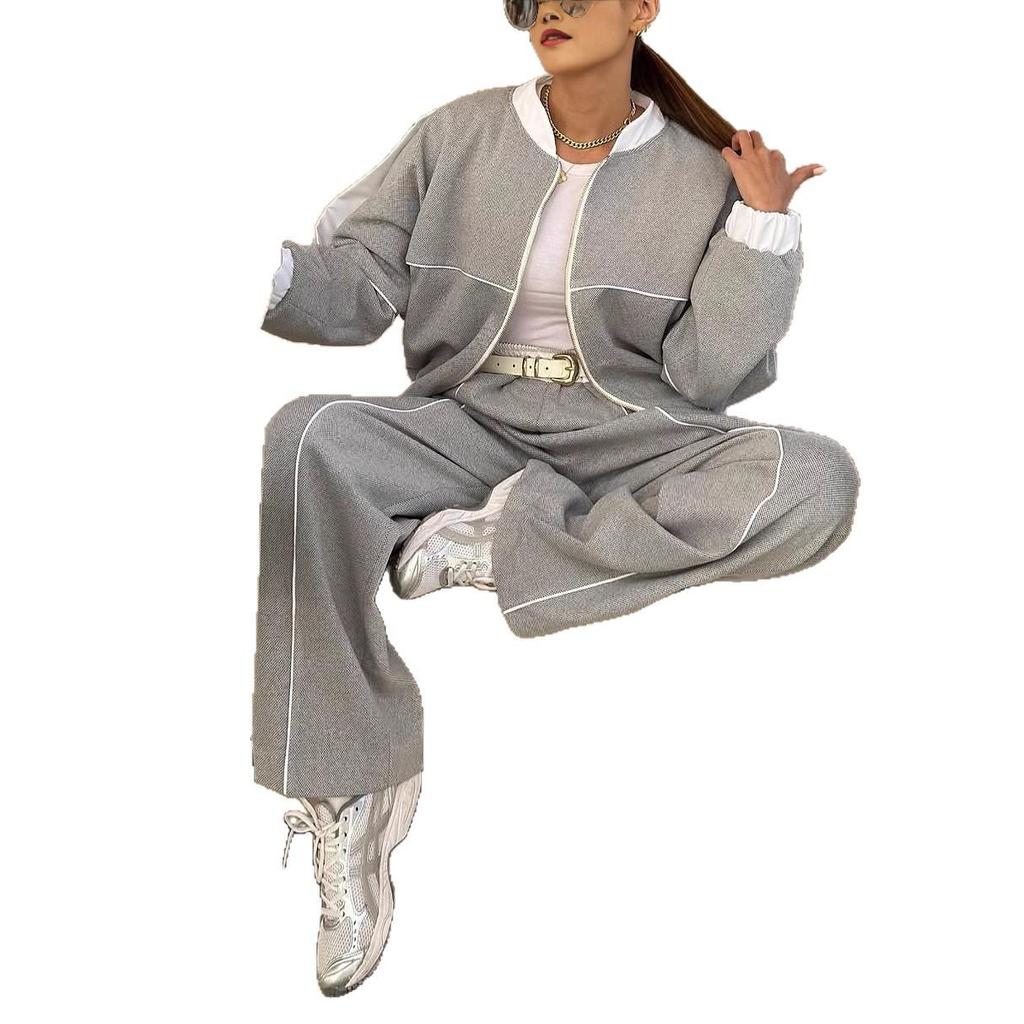 2025 Autumn Women's European Style Cardigan & Pants Two-Piece