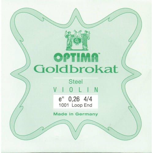 

Lenzner Goldbrokat 4/4 Violin E String - Steel - #26(medium) Gauge - Loop End