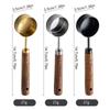 Stainless Steel 15ML Measuring Spoon Blending Versatile Coffee Powder Spoon Walnut Handle Coffee Bean Spoon Coffee Powder