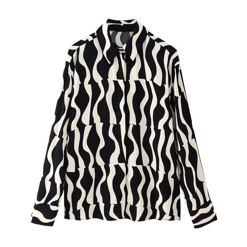 

Fashion Style 2024 Spring New Arrival Women s Fashion Temperament Printed Shirt High Waist Skirt 9878056 070 Shirt XS