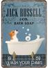 Dog Bath Soap Metal Tin Sign Vintage Rustic Wash Room Wall Decor Poster Man Cave Coffee Shop Bar Plaques Iron Painting Pictur