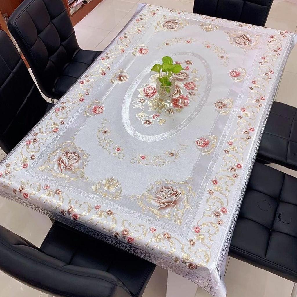 Waterproof Oilproof Tablecloth 0.9x1.5m Holiday Table Cover for Birthday Party Picnic Kitchen Outdoor Dining Decoration