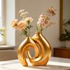Vase Ornament, Resin Decorative Vase Sculpture, Table Decor for Living Room Bedroom Office Home Balcony Indoor