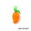 2Pcs Colorful Tiny Mango Charms Glass Pendant Cute Mini Fruits Ornaments DIY Craft Supplies Perfect Gifts for Handmade Lovers