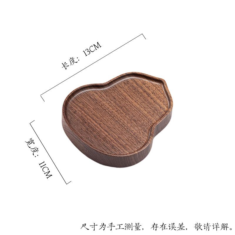 Chinese-style Brocade Fulu Tea Mat, Walnut Wood Gourd Teapot Holder, Household Teapot Mat, Tea Set Accessories, Tea Cloth Mats