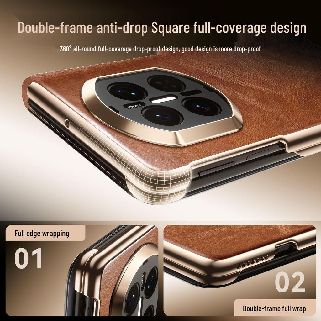 Huawei Mate X7 Leather Folding Screen Case – Drop-Proof, Magnetic Adsorption, Full Protection