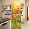 White Flower Fridge Door Decorations Elegant Flowers Refrigerator Sticker Self Adhesive Wall Stickers Vinyl Wallpaper Mural Art