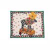 Faux Wool Doormat with Flower Pattern, Non- Absorbent Entryway Bathroom, Irregular Shape, 40 cm