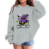 Kids' Halloween Print Hoodie - Casual Loose Fit Pullover Sweatshirt for Boys and Girls