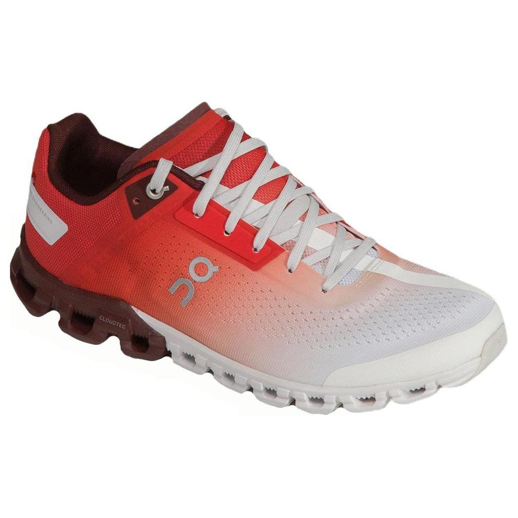 On Cloudflow Ammortizzazione Confortevole, Resistenti all'Usura Scarpe da Corsa Basse Donna Rosso Bianco 3599232