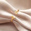 Crescent Moon Sun Ring Stainless Steel Women Minimalist Open Finger Rings Trendy Jewelry Birthday Gift