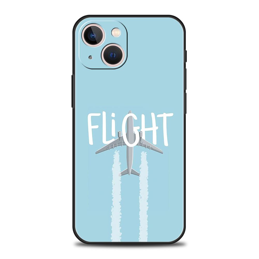 Luxury TPU Soft Phone Case For iPhone 17 Air 16E 16 11 15 14 Pro MAX 12 13 7 8 Plus X XR XS SE 2022 Cover Airplane Pattern