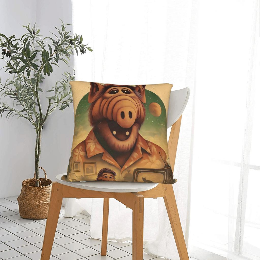 TV-Serie ALF Kissenbezüge Vintage-Kissenbezug für Sofa Heimdekoration Bequemer Kissenbezug