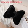 Modern Minimalist Bow Plush Throw Pillow With Embroidered Bunny Bow For Living Room Decor