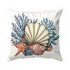 Federa per Cuscino Estate Stella Marina Conchiglie Poliestere Stampato 40/45/50cm Copricuscino Decorativo per Divano Federa per Cuscino Arredo Casa