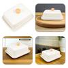 With Lid Ceramic Butter Dish Top Handle Sealed Butter Container Nordic Butter Plates  Snack
