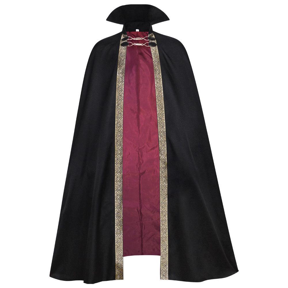 Vampire Baron Cloak Costume For Halloween Cosplay With Polyester Fabric For Stage Performances