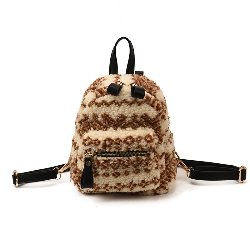 Super angesagter Nischen-Furry-Damenrucksack 2025 neuer vielseitiger Pendlerrucksack Mini-Furry-Schulrucksack