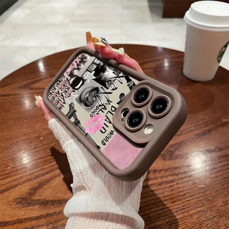 Creative Lip Print Phone Case For Samsung Galaxy S25 FE S26 S24 S23 S22 S21 S20 Plus Note 20 Ultra 5G S25 Plus S26 Ultra Cover