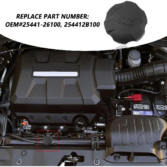 Car Engine Coolant Reservoir Cap Replacement OEM#25441-26100,254412B100,Coolant Caps Compatible with Kia Optima Hyundai Accent,Essential Radiator