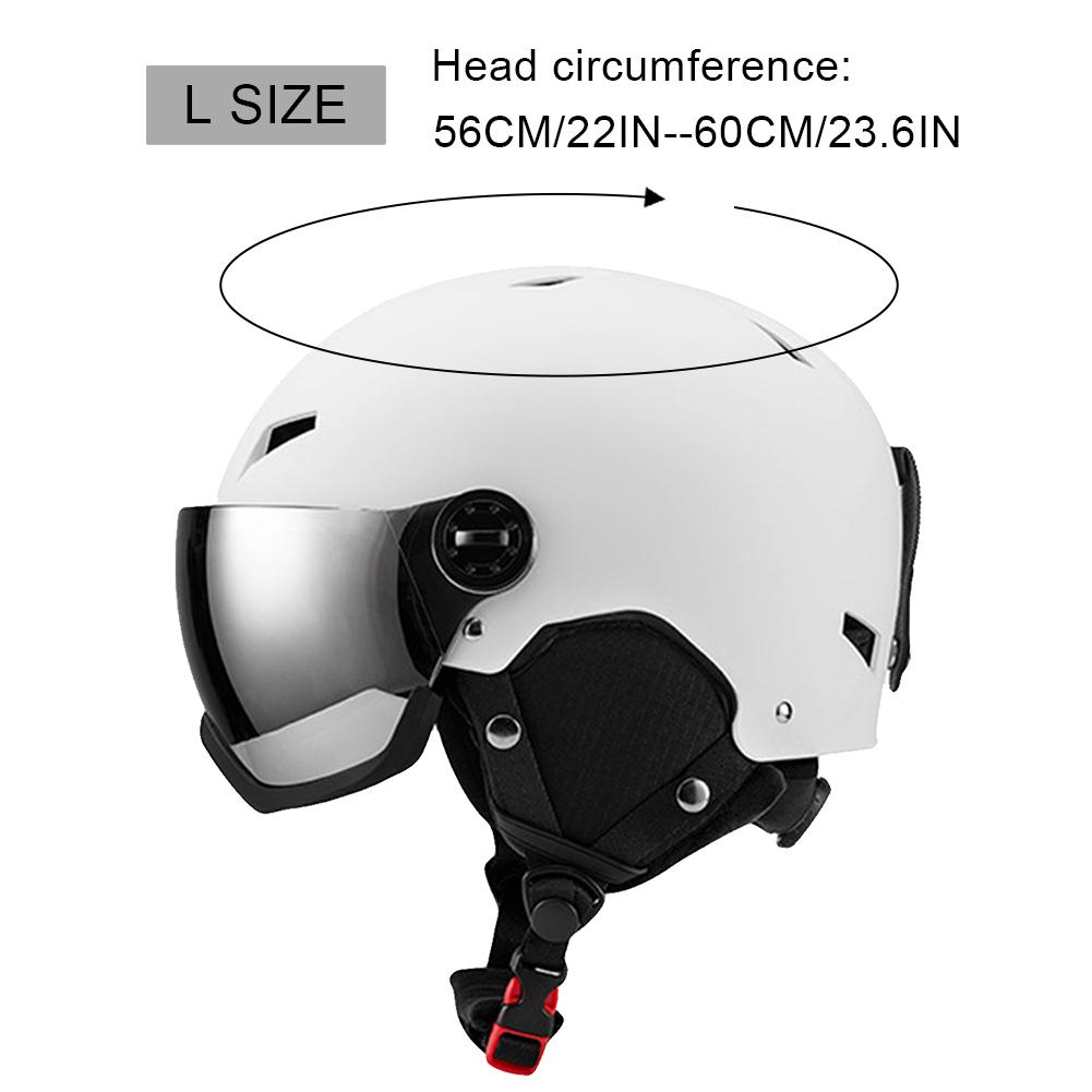 

Унисекс горнолыжный шлем ABS+EPS Зимний защитный шлем для сноуборда с очками для катания на коньках для женщин, мужчин и детей