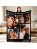 Custom Blankets Customizable Po Text Of Soft Flannel For Sofa Beds Office Perfect Holiday Gift Travel Blanket