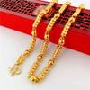 Dubai Vietnam Sand Gold Colorfast Chain Jewelry Brass Plated Bold Artificial Men's Spiral Necklace