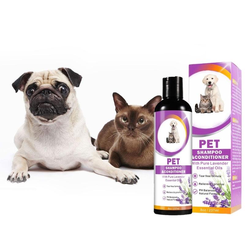 Tränenfreies Shampoo für Hunde Katzen mit pflanzlichen Tierpflegespülungen Hilft Juckreiz zu reduzieren Langanhaltende Feuchtigkeitsspendende Lotion