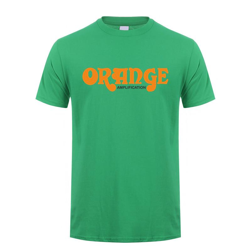 The British Guitar Amps Orange T Shirts Unisex Casual Short Sleeve Mans Cool Cotton Orange AMP Tshirt