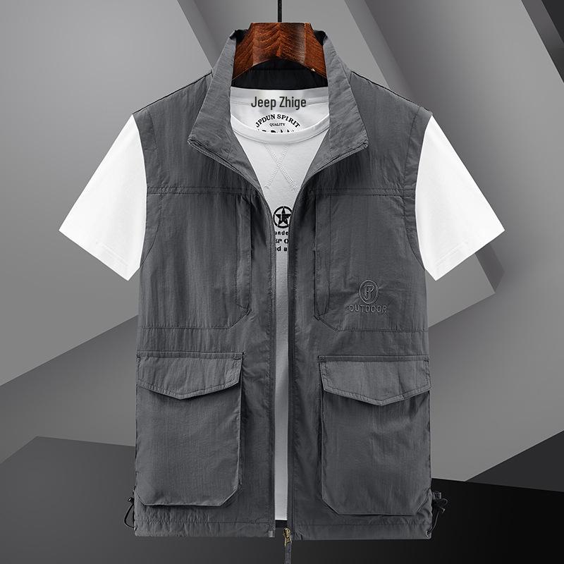 Quick-Dry Multi-Pocket Outdoor Vest for Photography, Fishing, and Mountaineering