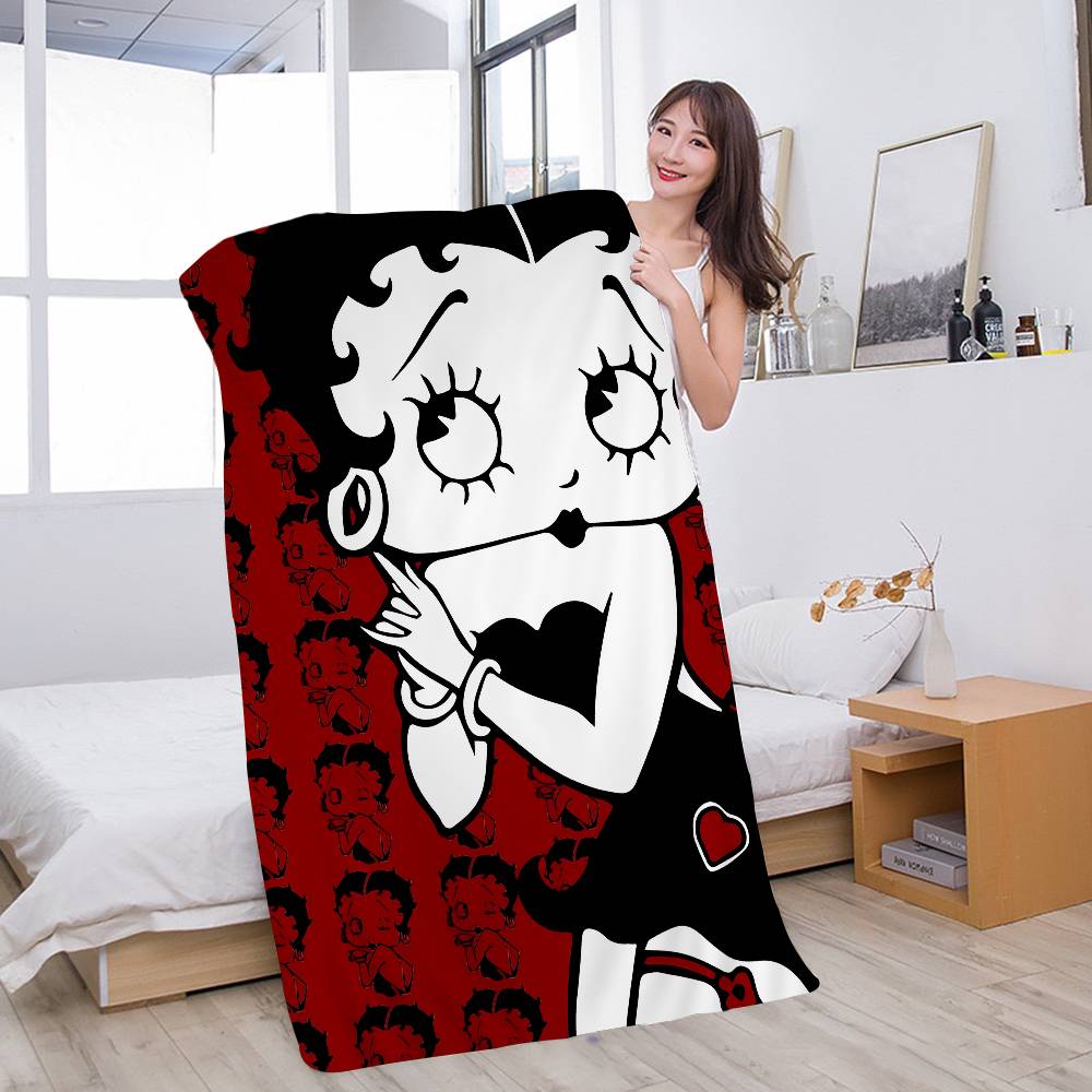 B-Betty Girl B-Boops Microfiber Beach Towel Absorbent Quick Dry Soft Yoga Swimming Resort Mountain Climbing Towel
